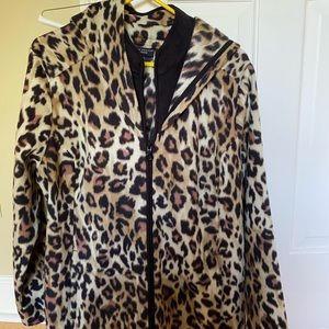 Hooded leopard jacket